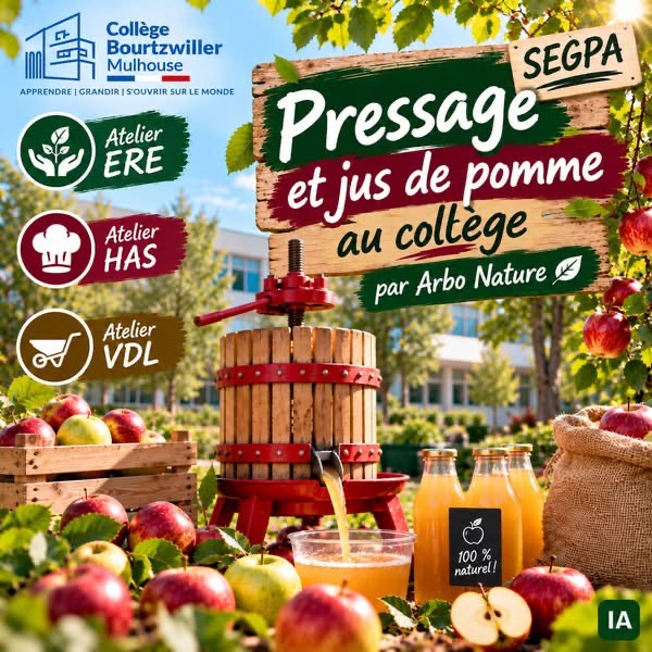 Pressage et jus de pomme au collège par Arbo Nature : présentation de l’atelier ERE